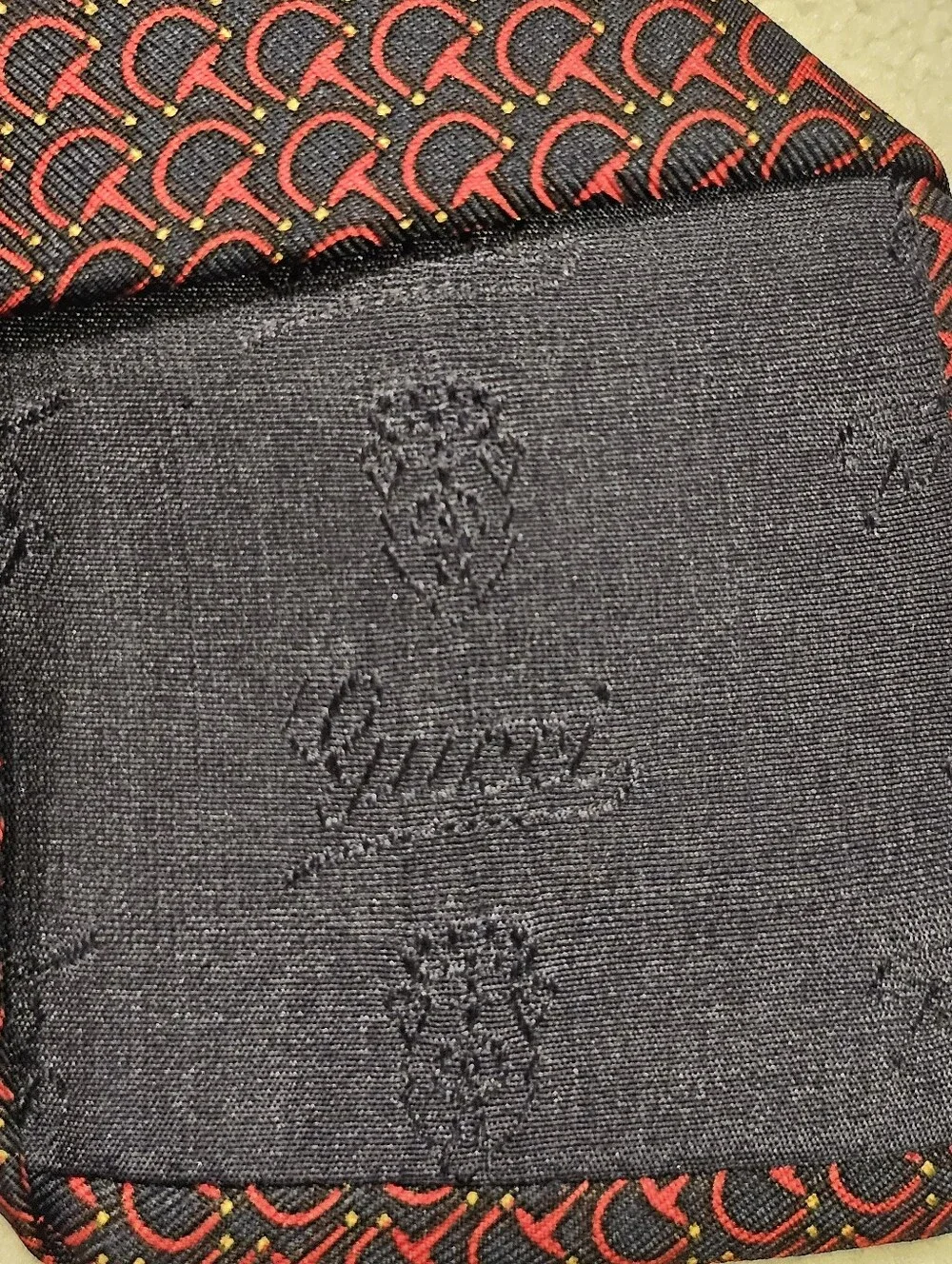 Gucci Vintage Horsebit 100% Silk Tie
